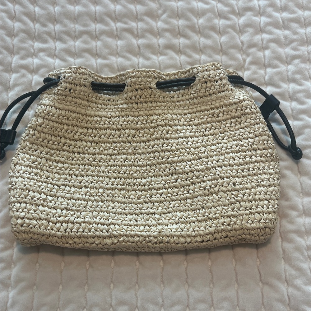 Chic Cos Tan raffia Shoulder/ drawstring  Bag